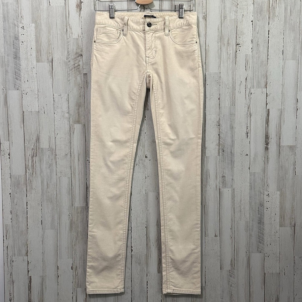 Ralph Lauren Rugby Womens Corduroy Pants 2 28x33 Cream‎ Low Rise Super Skinny